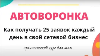 Как привлечь партнеров в сетевой маркетинг. АВТОВОРОНКА для МЛМ.