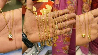 2.5 GM New Hallmark Gold Chain Designs With Price || 22ct Lightweight Gold Chain Designs Under 10GM