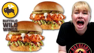 Buffalo Wild Wings Reaper Chicken Sandwich | Speed Eating w/ WrecklessEating