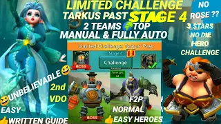 Limited challenge Tarkus Past Stage 4 f2p|Manual& Full Auto|2 Teams|😆UNBELIEVABLE👍Your BEST👨‍👩‍👧‍👦