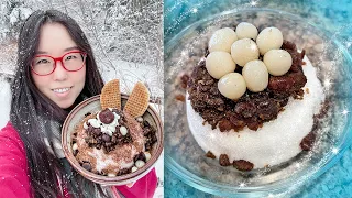 Homemade KOREAN SHAVED ICE with Fresh Snow