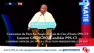 Côte d'Ivoire : Cérémonie d'Investiture du Pr. Laurent GBAGBO, Candidat PPA-CI, Présidentielle 2025