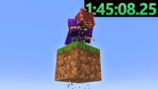 Speedrunning One Block Minecraft