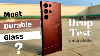 Toughest Smartphone Glass - Samsung Galaxy S22 Ultra Drop Test | English Subtitles