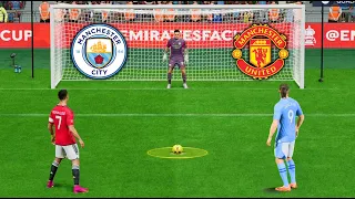 MAN UNITED VS MAN CITY l  RONALDO, MESSI,  NEYMAR, MBAPPE, HAALAND l FC 24 PENALTY SHOOTOUT