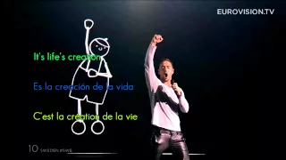 Måns Zelmerlöw - Heroes | Lyrics English, French and Spanish | Eurovision Song Contest 2015 WINNER