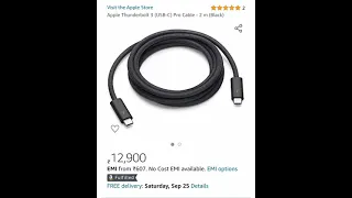 Apple Thunderbolt 3 (USB C) pro cable 2 m shocking price