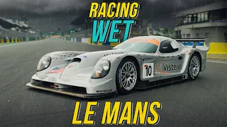 Panoz Esperante GTR-1 at Le Mans in the wet! Brutal V8 sound