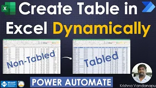 Create a table inside Microsoft Excel Dynamically Using Power Automate