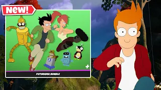 NEW FUTURAMA SKINS IN FORTNITE! (Gameplay & Review)