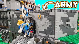 Building a LEGO WALL, ARMY, & Castle Grounds!