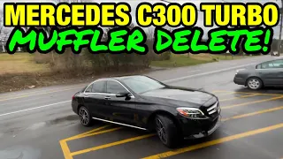 2019 Mercedes C300 TURBO DUAL EXHAUST w/ MUFFLER DELETE!