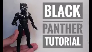 Como hacer a Pantera Negra Tutorial Porcelana Fría / How to make Black Panther Cold Porcelain