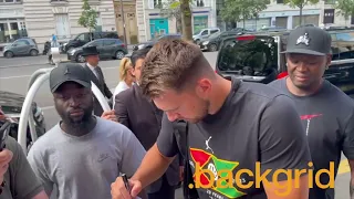 NBA Star Luka Doncic Surprises Fans with Autographs at Royal Monceau Hotel in Paris