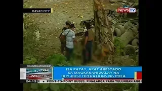Isa patay, apat arestado sa magkakahiwalay na buy-bust operation ng PDEA