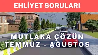 ÖNEMLİ DİKKAT /2022 TEMMUZ - AĞUSTOS  EHLİYET SINAVI SORULARI / EHLİYET SINAV SORULARI 2022