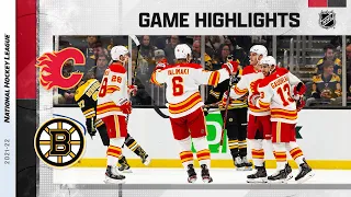 Flames @ Bruins 11/21/21 | NHL Highlights