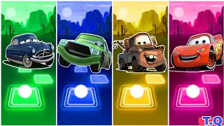 Tiles Hop EDM Rush | Doc Hudson 🆚 Mcqueen Mater 🆚 Mcqueen Eater 🆚 Chicks Hicks | Tiles Hop