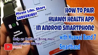 How to Pair Huawei Health App in Android Smartphone with Huawei Band 7