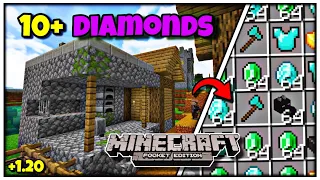 Top 1 God seed for Minecraft 1.20 pe & bedrock edition ||🔥Blacksmith & 10 Diamonds at Spawn 🔥(Hindi)