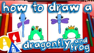 How To Draw A Dragonfly And Frog - Replay Live Stream!