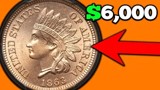 1863 Indian Head Penny Values  - ONE CENT Coins Worth Money!