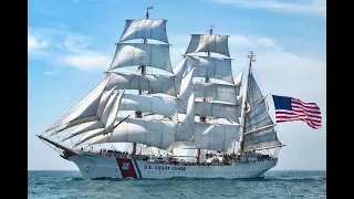 Sky 2 over Galveston Bay as ‘America’s Tall Ship,’ Coast Guard Cutter Eagle makes visit