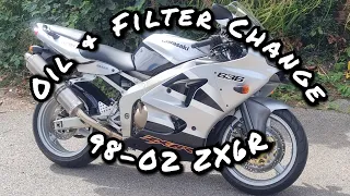 Oil & Filter Change ZX6R 98-02.