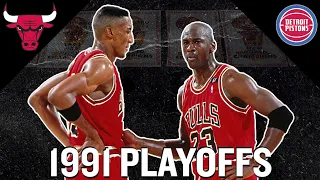 Highlights: MJ and Scottie Pippen DOMINATE  '91 Detroit Pistons | 1991 NBA PLAYOFFS