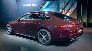 НОВЫЙ Mercedes-AMG GT 53 4-Door Coupe 2022 FACELIFT - экстерьер и интерьер (красный рубеллит)