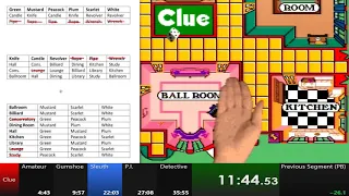 Clue Speedrun (SNES) - All Levels, 3 Players, 1 Human