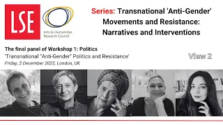 Workshop 1: Final Panel: Transnational ‘Anti-Gender’ Politics and Resistance (View 2)