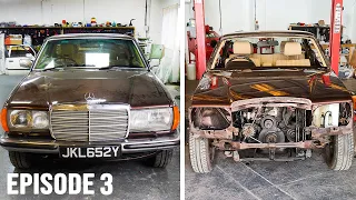 1983 Mercedes Benz W123 280CE Restoration | Part 3 | Removing The Engine & Differential