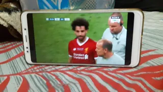 Salah cries after injury in the final vs real madrid