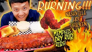 BURNING!!! Nashville HOT CHICKEN & Memphis DRY RUB Ribs