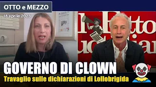 Marco Travaglio a Otto e Mezzo: questo è un governo di clown che non va preso sul serio