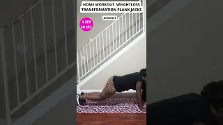 HOME WORKOUT / WEIGHTLOSS TRANSFORMATION / PLANK JACKS