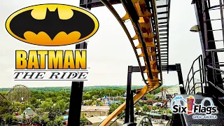 2019 Batman the Ride On Ride Front Row HD POV Six Flags Great America