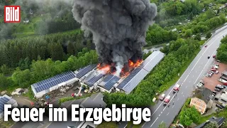 ERZGEBIRGE: Drohne zeigt gigantische Rauchsäule!