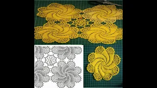 Tutorial Crochet A Circular Flower Pattern Tablecover