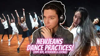 DANCER REACTS TO NewJeans DANCE PRACTICES | 'Hype Boy,' 'Attention' & 'Cookie'