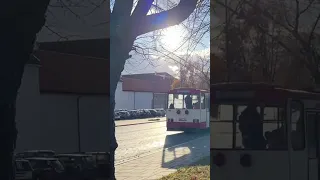 Soviet trolleybus in Vilnius Lithuania