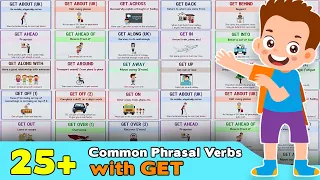 25+ Common Phrasal Verbs with GET: Get along, Get over, Get off, Get down, Get on, Get up…