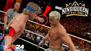 WWE 2K24: Cody Rhodes vs Logan Paul King & Queen of the Ring 2024 | Prediction Highlights