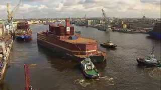 Tschernobyl on Ice: Hier lässt Russland sein schwimmendes Atomkraftwerk vom Stapel