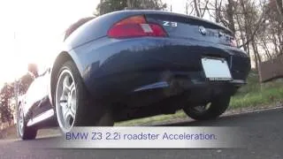 BMW Z3 2.2i roadster Exhaust sound & Acceleration