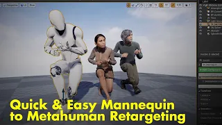 Quick & Easy Mannequin to Metahuman Retargeting