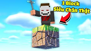 Minecraft nhưng Sinh Tồn trên 1 Block Siêu Chân Thật