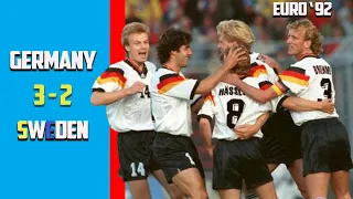 Sweden vs Germany 2 - 3 /Semi Final Euro 92