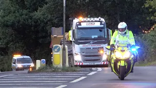 STOP! DO NOT MOVE! - Warwickshire Police Escort HS2 Wide Load on Blue Lights & Sirens